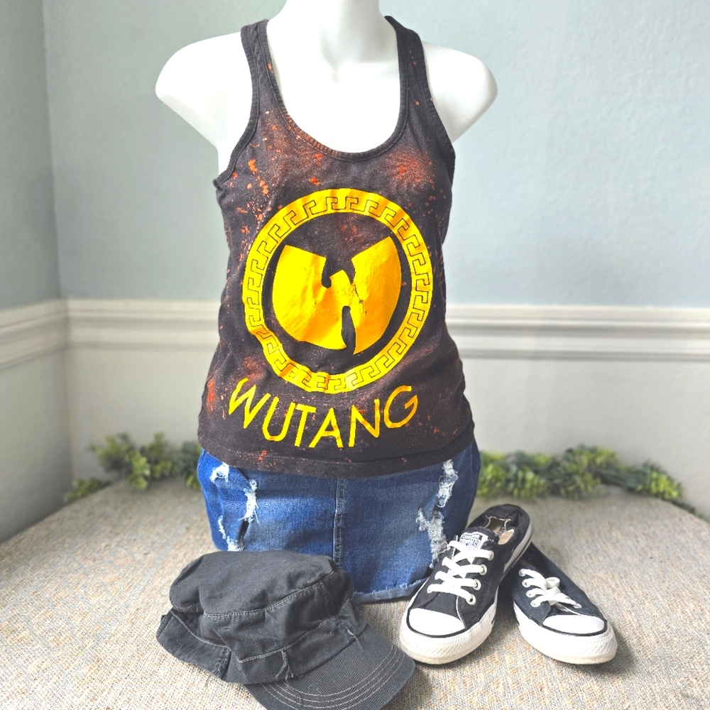 Wutang Tank Top Shirt ☆ bleach distressed
